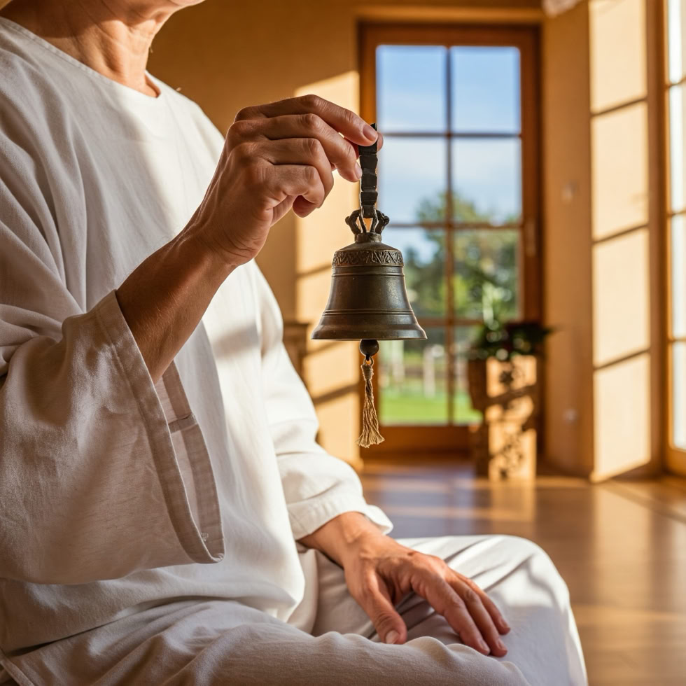Wolfgang Pachatz bei einer Reiki-Behandlung in seiner Praxis in Marbach an der Donau
